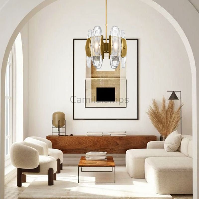 Aute Led Round Chandelier 15″ - Camilalamps - CA - aute - BZ