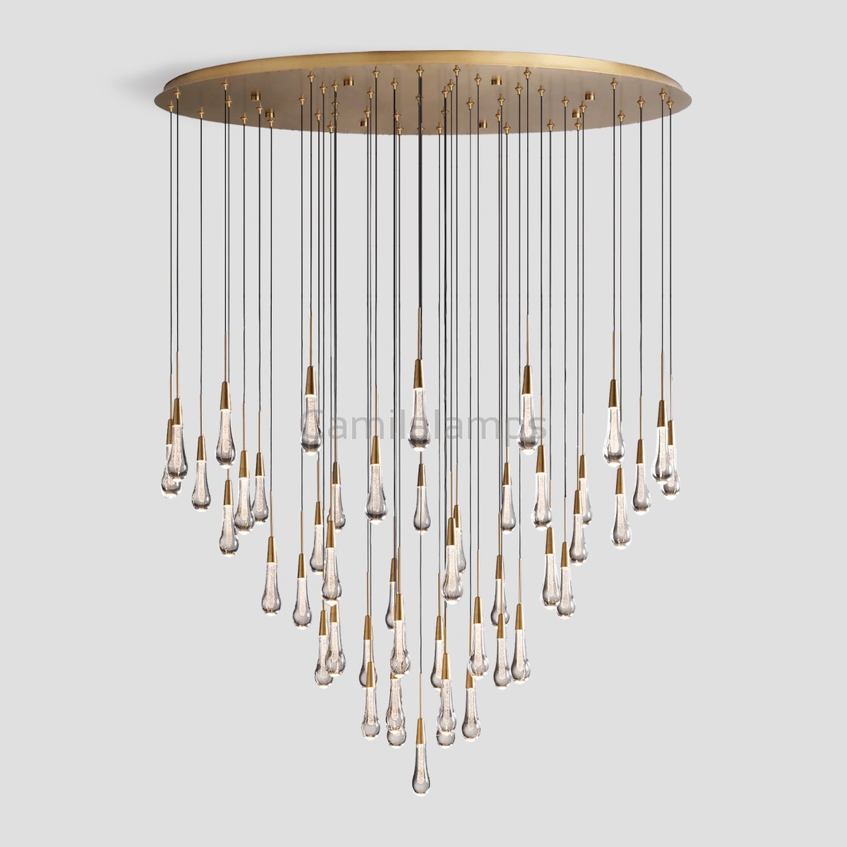 Solitaire Round Chandelier 17"24"36"58" - Camilalamps - SOLI17 - 1S