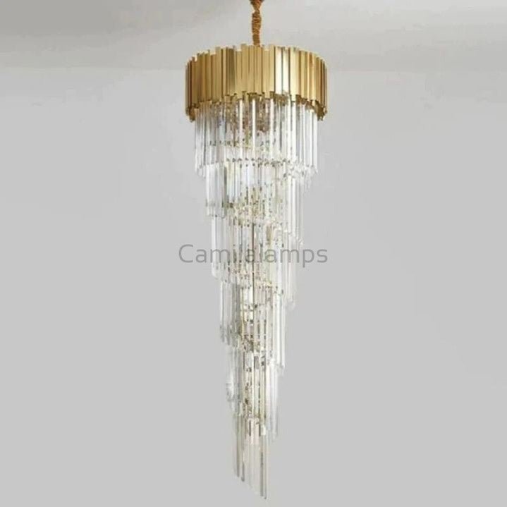 Bahay 2 - Story Crystal Round Chandelier - Camilalamps - CA - BA2023 - C1459