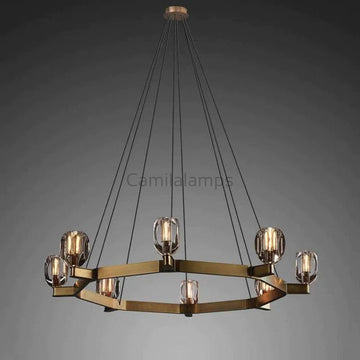 Linna Contemporary Circular Living Room Pendant - Camilalamps - OAOO - 1