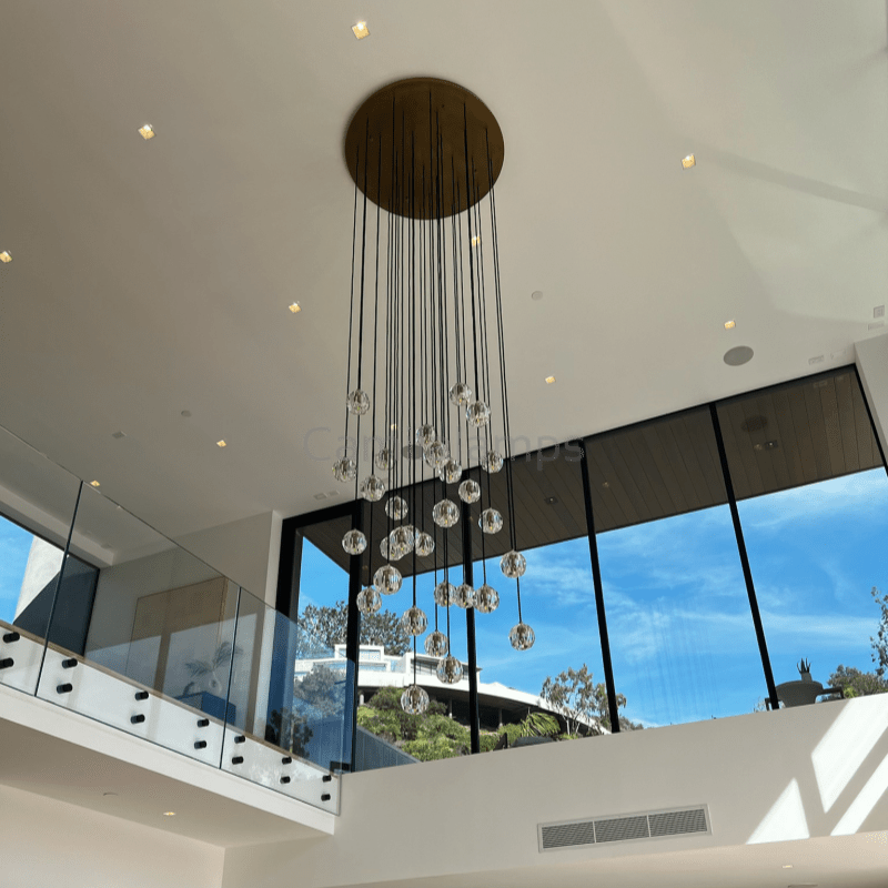 Bille De Crystal Cluster Round Chandelier 14''19''24''30''40" - Camilalamps - CAA - 1Z0050