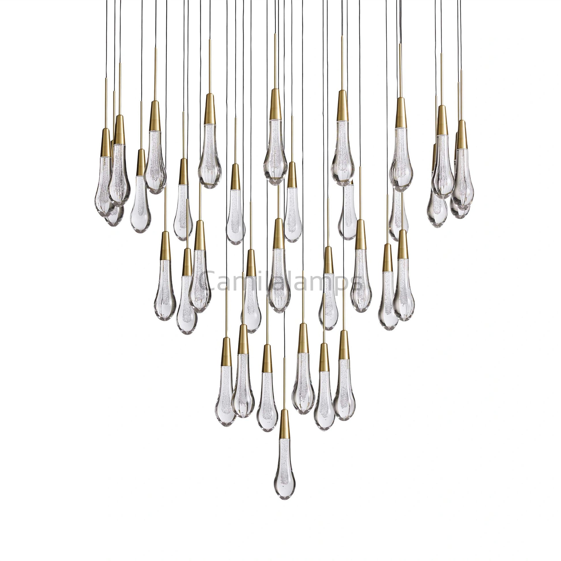 Solitaire Round Chandelier 17"24"36"58" - Camilalamps - SOLI17 - 1S