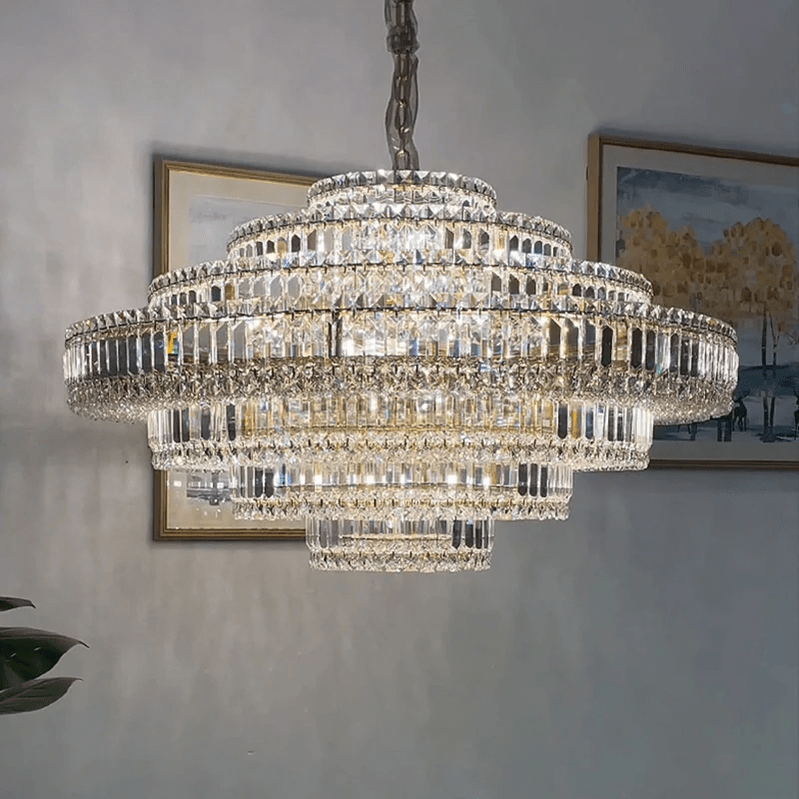 Cake Shape Luxury Crystal Chandelier - Camilalamps - ILM1238