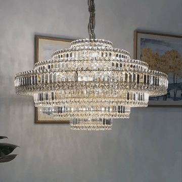 Cake Shape Luxury Crystal Chandelier - Camilalamps - ILM1238