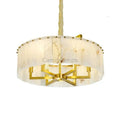Alabaster Brass Round Chandelier Lighting - Camilalamps - Alaba - 1361 - 23.62 - 1