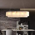 Alabaster Dining Room Round Chandelier Lighting - Camilalamps - Alaba - 1360 - 1