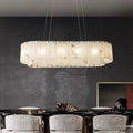 Alabaster Dining Room Round Chandelier Lighting - Camilalamps - Alaba - 1360 - 1