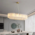 Alabaster Dining Room Round Chandelier Lighting - Camilalamps - Alaba - 1360 - 1