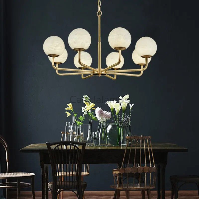Alabaster Modern Global Dining Chandelier - Camilalamps - Alaba - 1368 - 6 Lig - 1