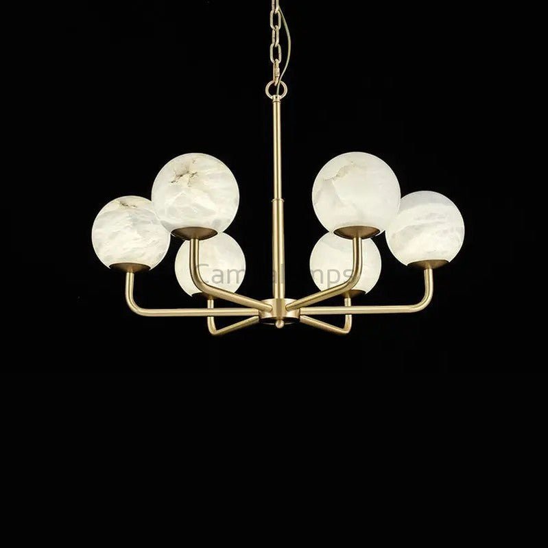 Alabaster Modern Global Dining Chandelier - Camilalamps - Alaba - 1368 - 6 Lig - 1