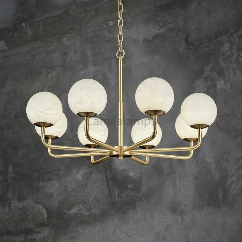 Alabaster Modern Global Dining Chandelier - Camilalamps - Alaba - 1368 - 6 Lig - 1