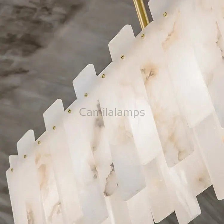 Alabaster Modern Rectangular Dining Room Chandeliers - Camilalamps - Alaba - 1366 - 1