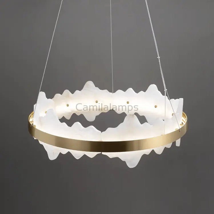 Spain Alabaster Brass Indoor Chandelier Lighting - Camilalamps - Spain - 1373 - 1