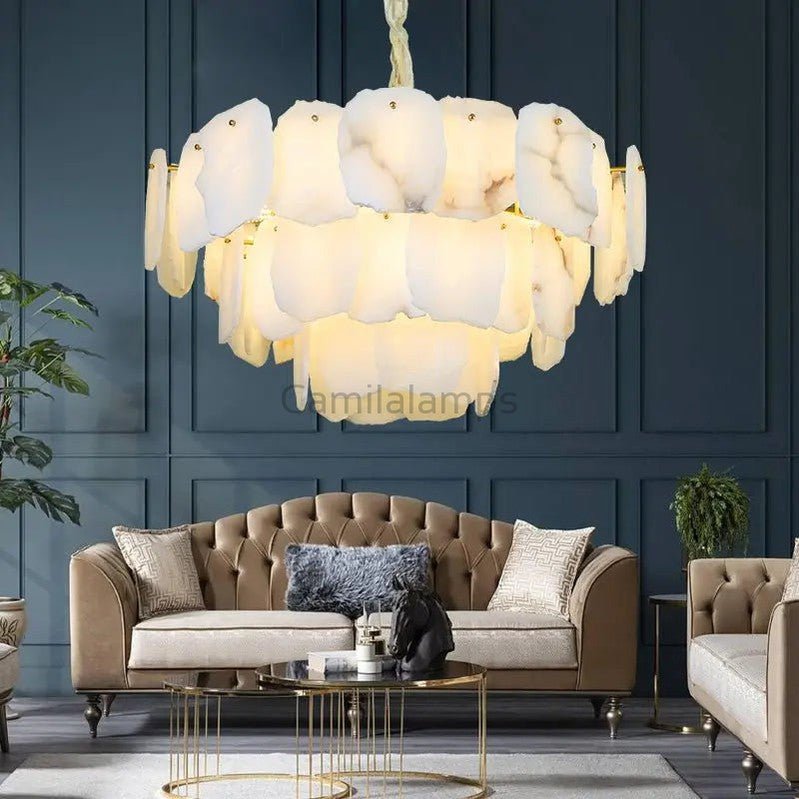 Spain Alabaster Modern Living Room Chandeliers - Camilalamps - Spain - 1363 - 2 Lay - 1