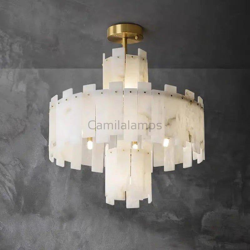Spain Alabaster Round Modern Chandeliers - Camilalamps - Spain - 1365 - 23.62 - 1