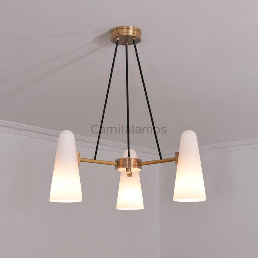 White Porcelain Round Chandelier 3 - Lights - Camilalamps - CA - P - 04