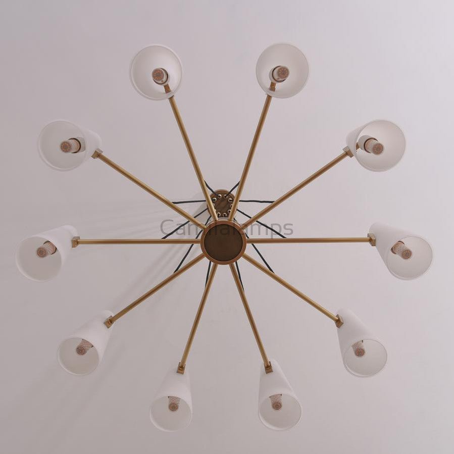 White Porcelain Round Chandelier 10 - Lights - Camilalamps - CA - C - 16