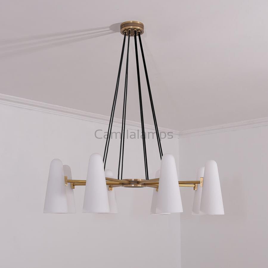 White Porcelain Round Chandelier 8 - Lights - Camilalamps - CA - C - 17