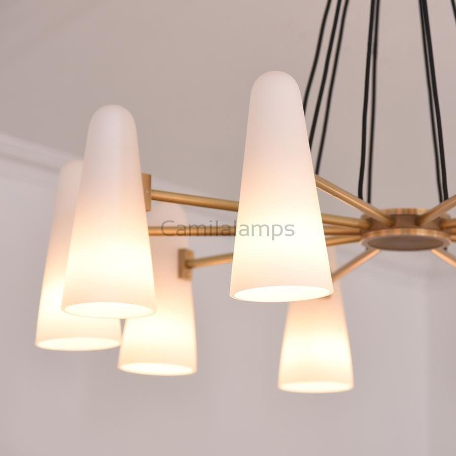 White Porcelain Round Chandelier 10 - Lights - Camilalamps - CA - C - 16
