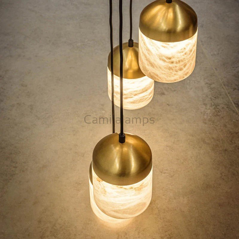 Alabaster Modern Staircases Pendant Chandelier - Camilalamps - Alaba - 808
