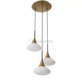 Duco S Modern Brass Chandelier - Antique Brass Finish | White Glass | Black Finish | Alabaster - Eichholtz - Camilalamps - Duco - 975 - 1