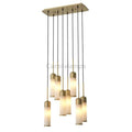 EOS Modern Brass Chandelier - Antique Brass Finish | Alabaster - Eichholtz - Camilalamps - EOS M - 974 - 1