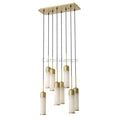 EOS Modern Brass Chandelier - Antique Brass Finish | Alabaster - Eichholtz - Camilalamps - EOS M - 974 - 1