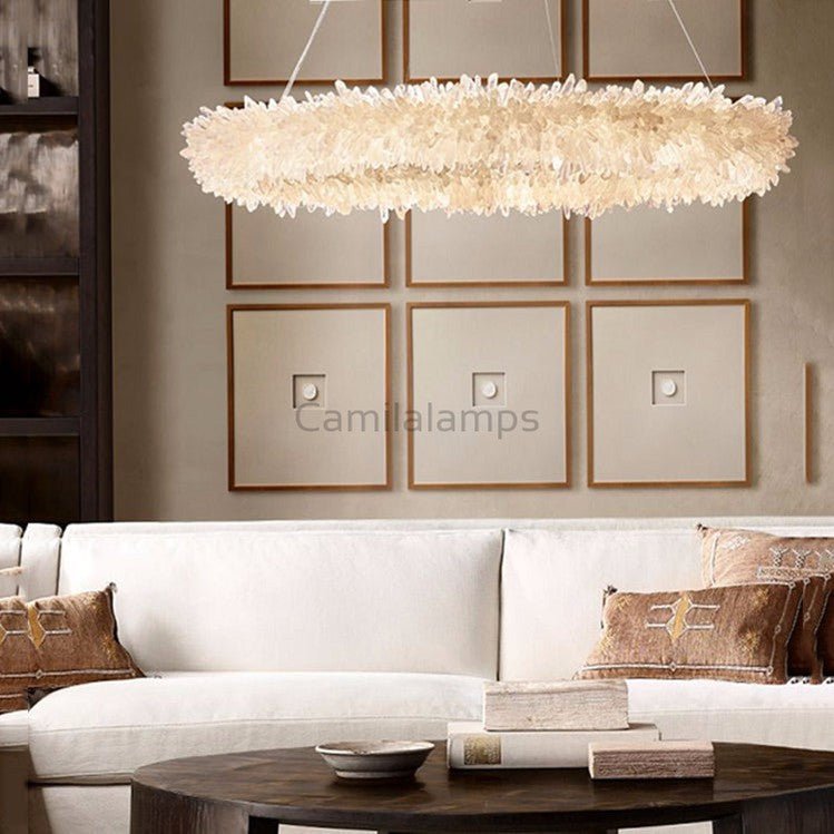 Edeline Crystal Halo Chandelier - Camilalamps - CA - M - 85