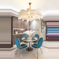 Elva Brass Palm Tree Feather Chandelier(customize 20”) - Camilalamps - CA - A - 063