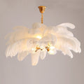 Elva Brass Palm Tree Feather Chandelier(customize 20”) - Camilalamps - CA - A - 063