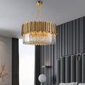 Harper Gold Plated Round Crystal Chandelier - Camilalamps - CAM - HA - 05