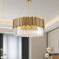 Harper Gold Plated Round Crystal Chandelier - Camilalamps - CAM - HA - 05