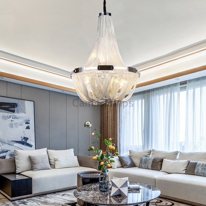 Eldorado Luxury Aluminum Chain Tassel Chandelier - Camilalamps - CA - A - 001