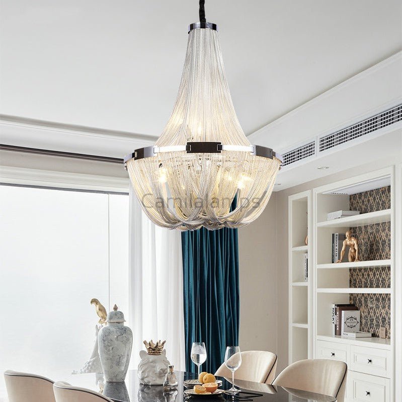 Eldorado Luxury Aluminum Chain Tassel Chandelier - Camilalamps - CA - A - 001