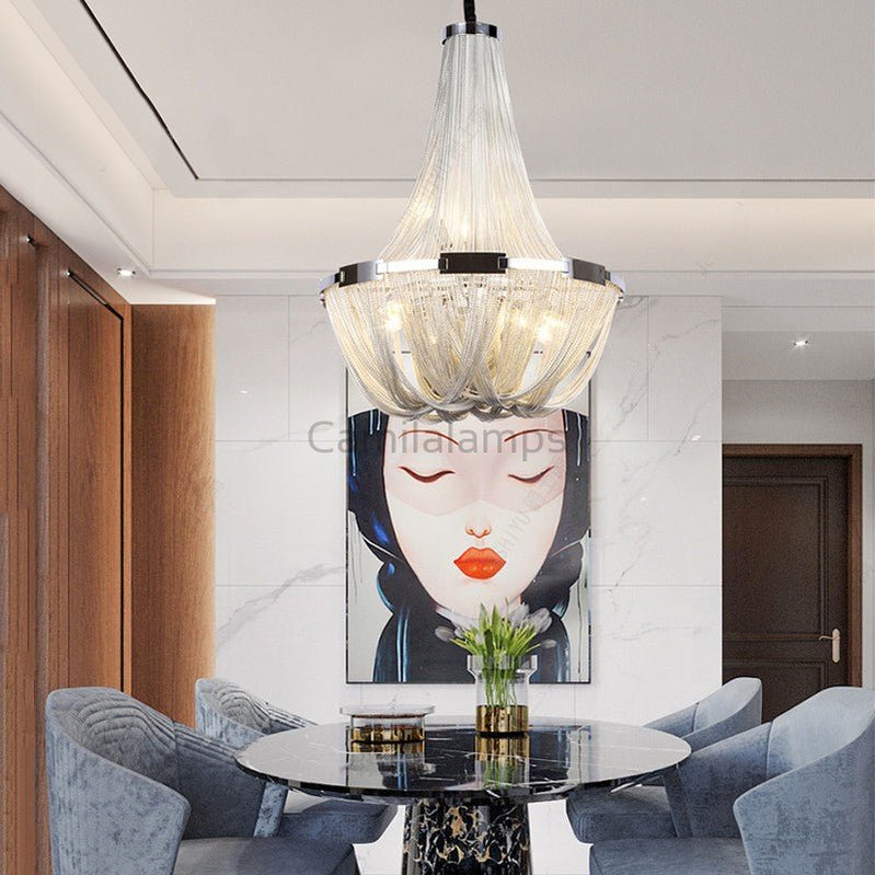 Eldorado Luxury Aluminum Chain Tassel Chandelier - Camilalamps - CA - A - 001