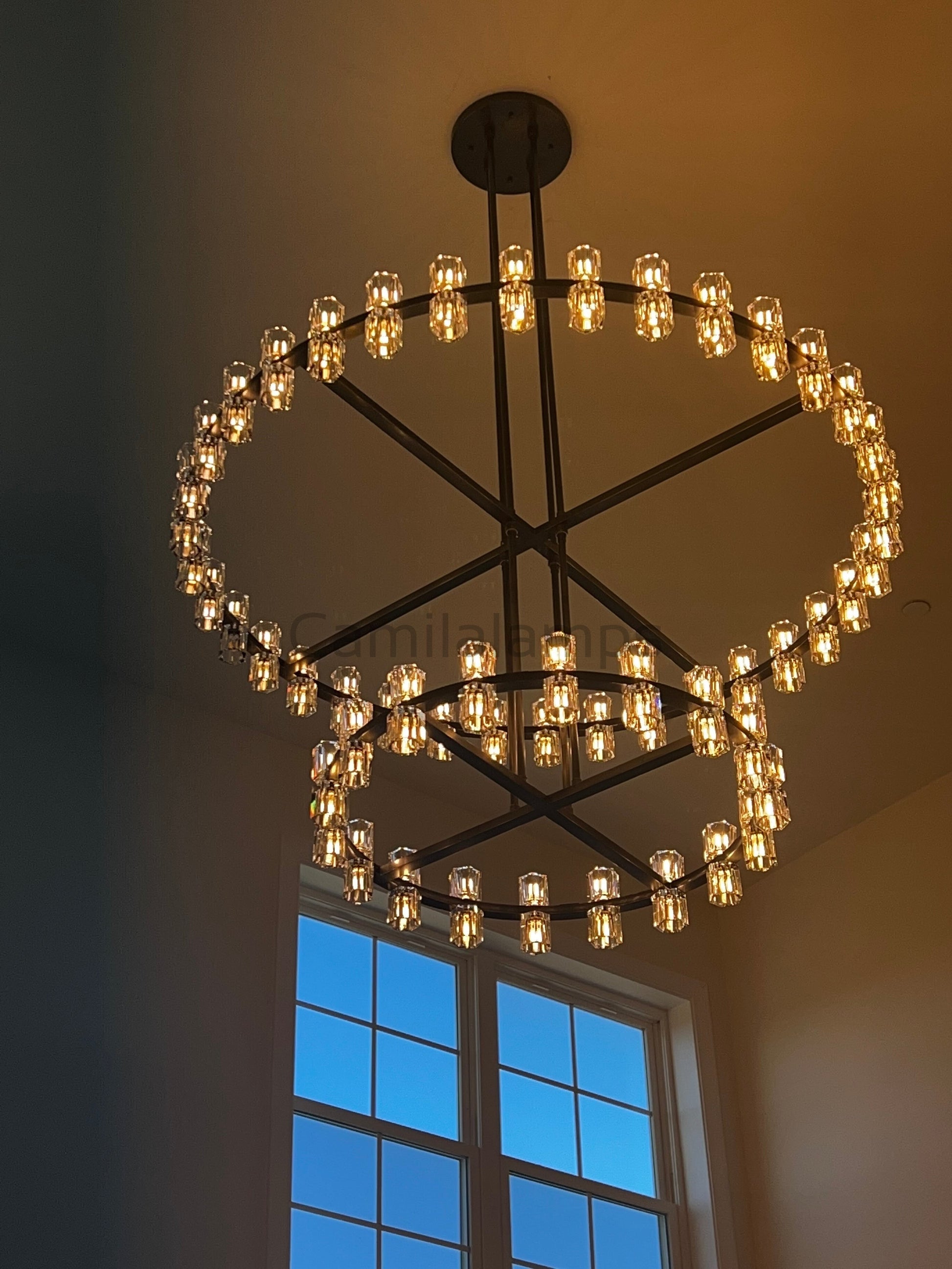 Arcachon Crystal 2 - Tier Round Chandelier 60“ - Camilalamps - CA - CH1022T60 - 1