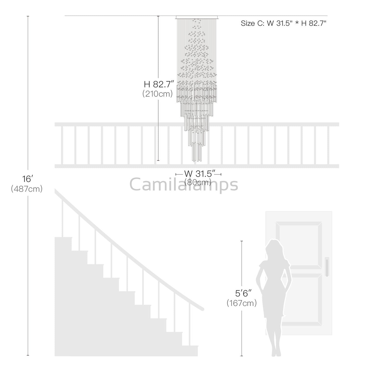 Floating Castle Round Raindrop Crystal Chandelier Ceiling Lights - Camilalamps - CH052 - D