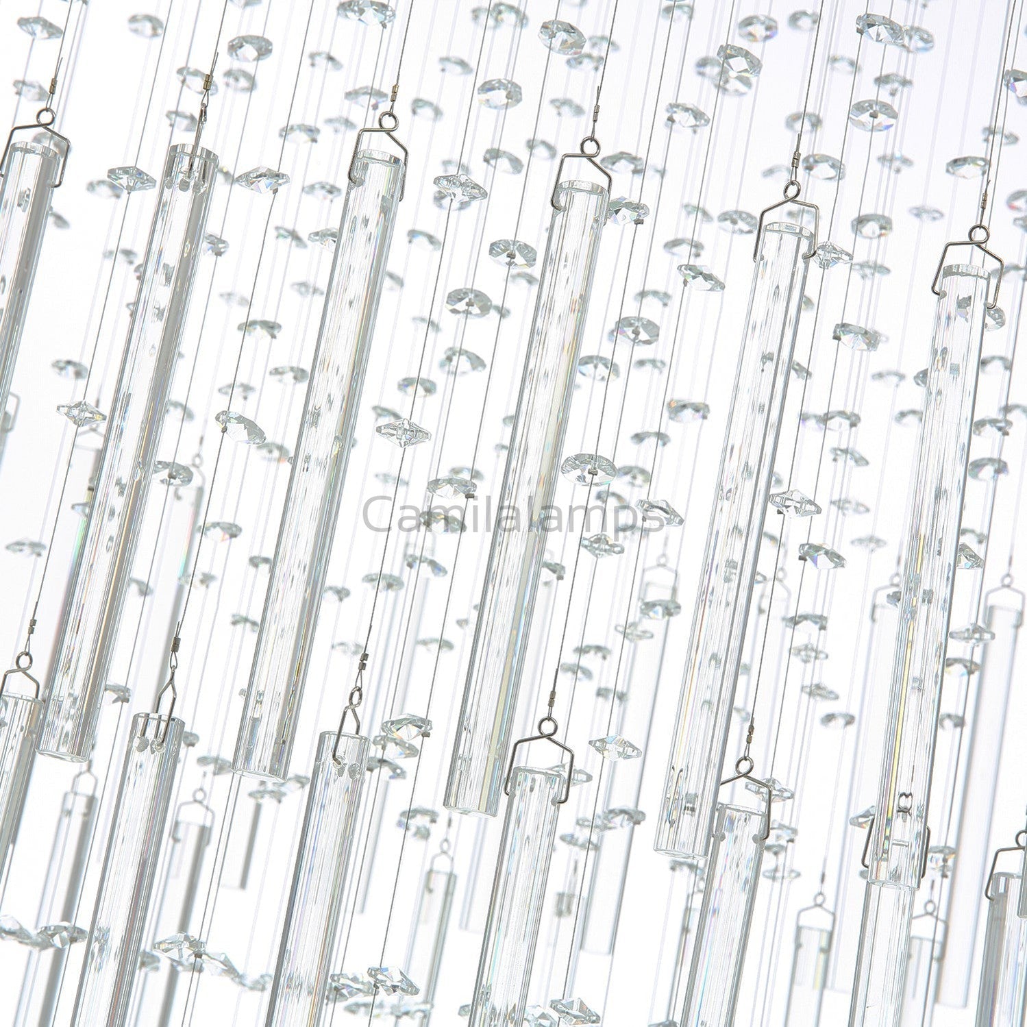 Floating Castle Round Raindrop Crystal Chandelier Ceiling Lights - Camilalamps - CH052 - D