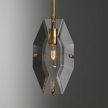 Kevin Modern Faceted Smoke Crystal Pendant Lighting 1 Light Pendant Light Kevinstudiolives