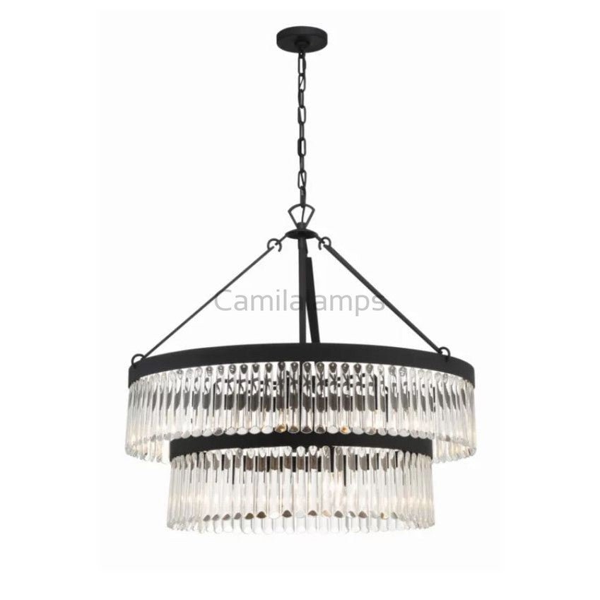 Grant 2 - Tier Round Chandelier 32" - Camilalamps - CA - JR - 02