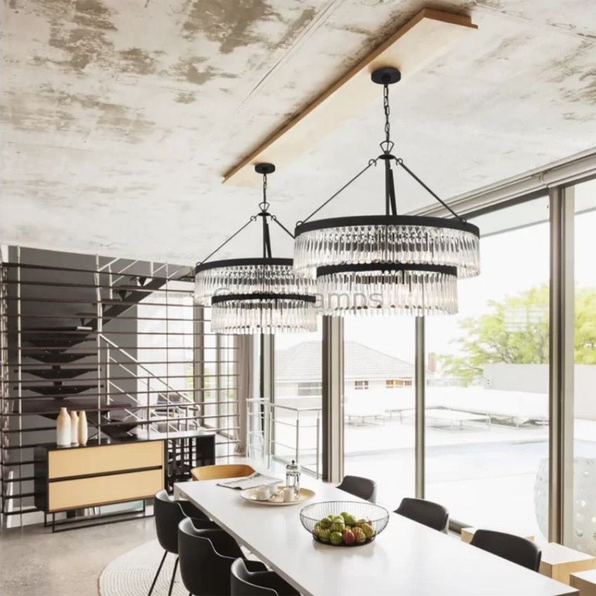 Grant 2 - Tier Round Chandelier 32" - Camilalamps - CA - JR - 02