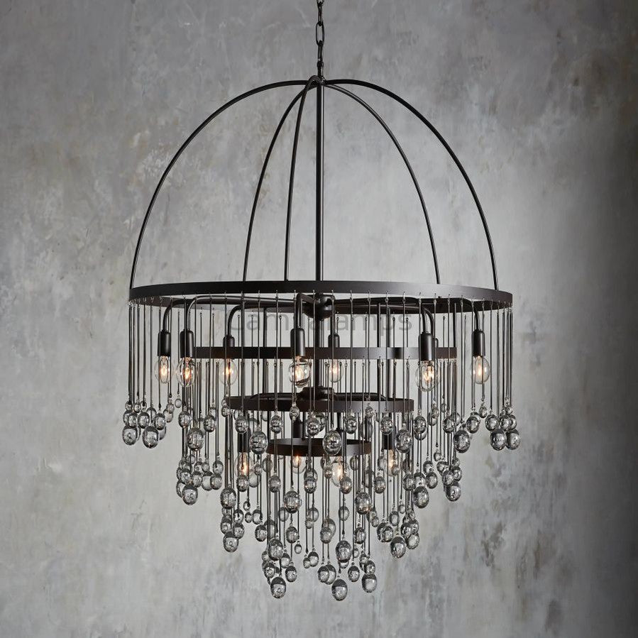 Gael Round Chandelier - Camilalamps - CA - GF - 24