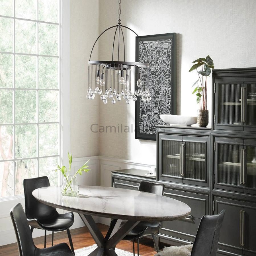 Gael Round Chandelier - Camilalamps - CA - GF - 24