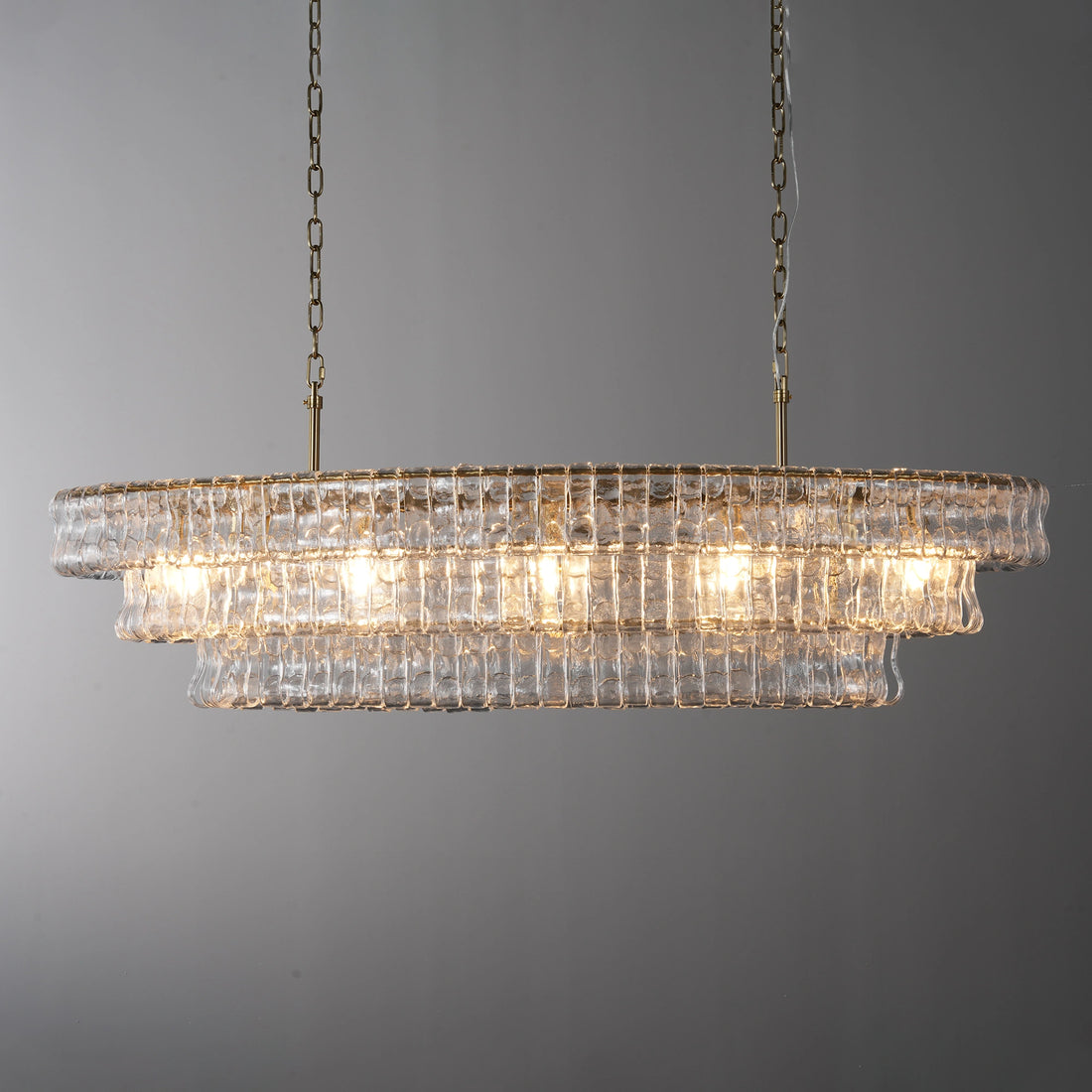 Ghiaccio Oval Chandelier 54"65" - Camilalamps - CA - 10031502KT