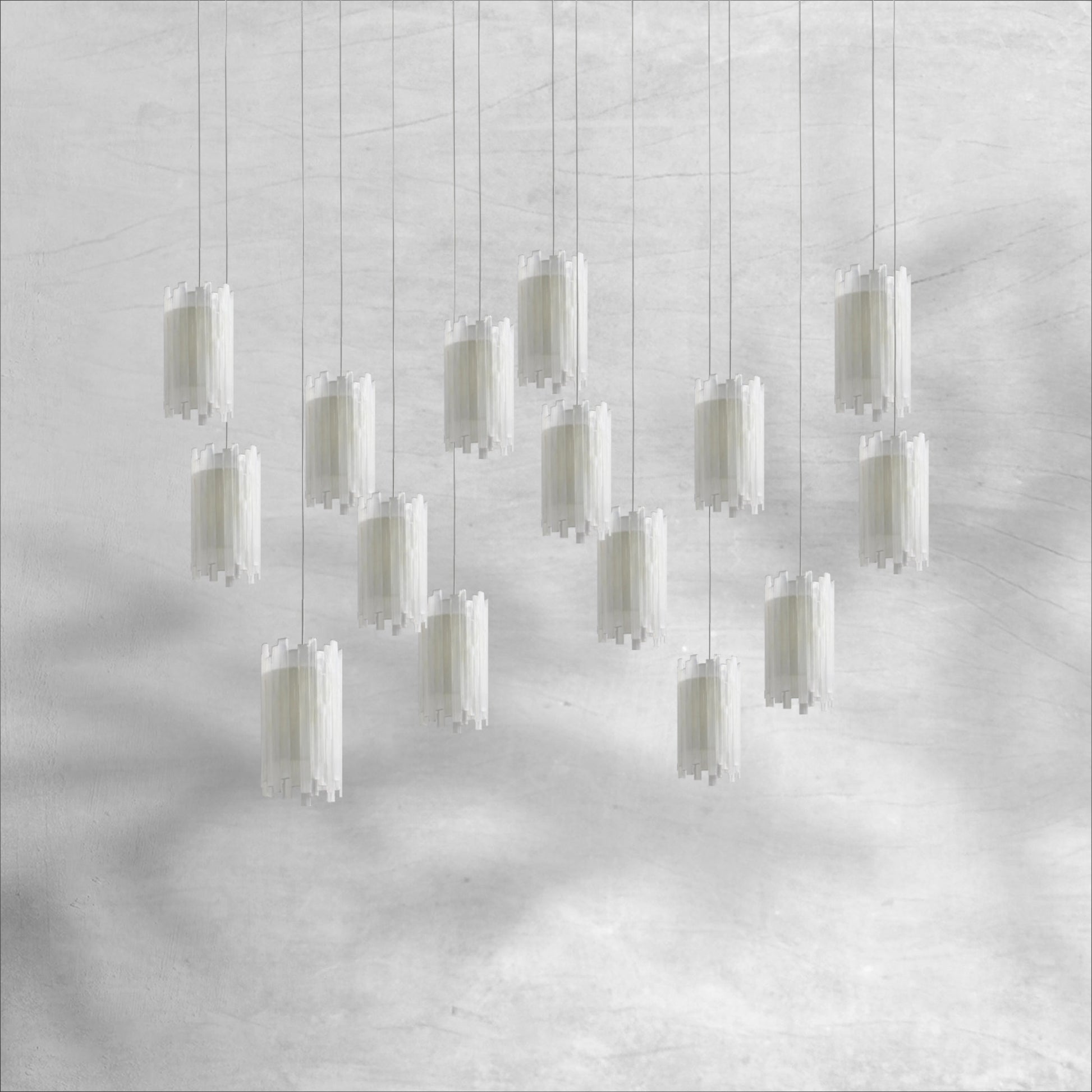 Gianna Rectangular Chandelier 15/30 Light - Camilalamps - CA - 7910110H24KT