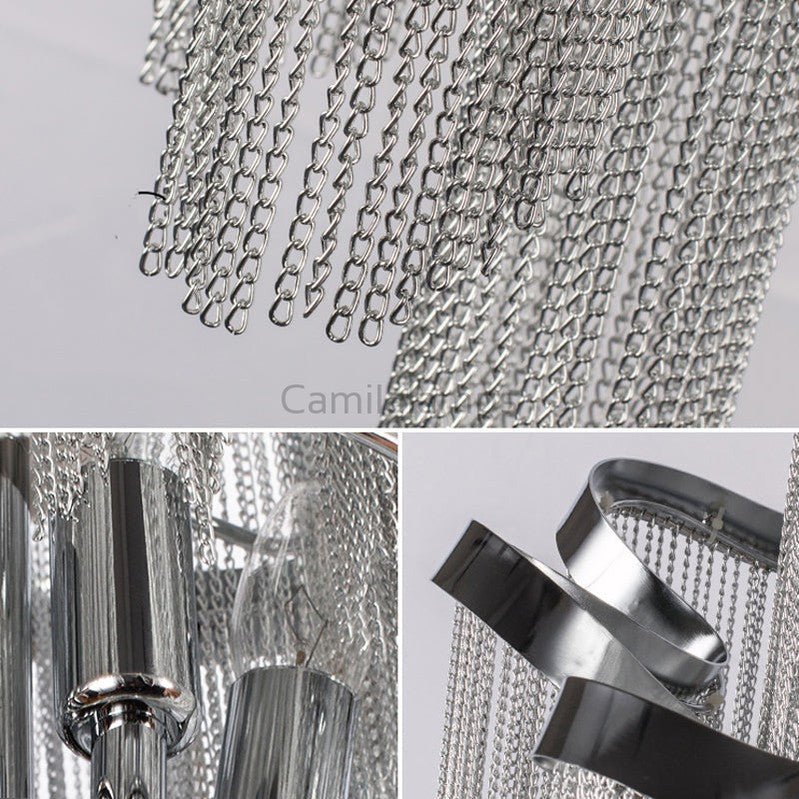 Gladys Aluminum Chain Tassel Stream Chandelier - Camilalamps - CA - A - 047