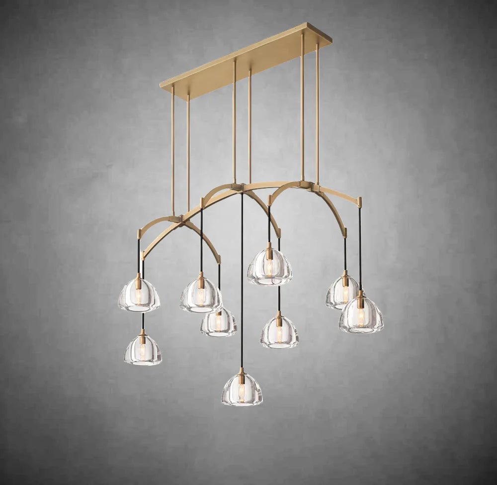 Hemispheae Modern Glass Linear Chandelier 54'' 72'' - Camilalamps - CA - DL1227 - 6