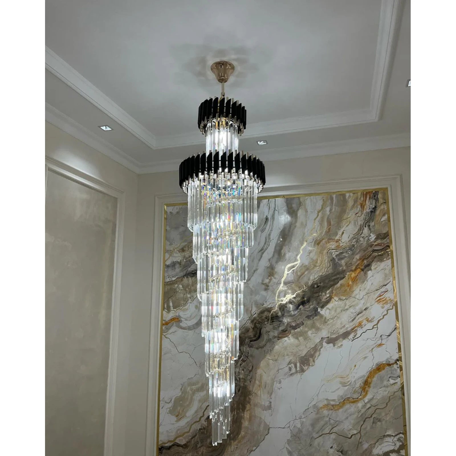 Harper Multiple Tier Crystal Chandelier For Staircase - Camilalamps - CAM1703