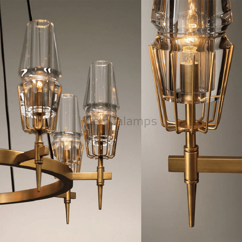 Howar Modern Glass Linear/ Round Chandelier For Dining Room - Camilalamps - CA - 0088
