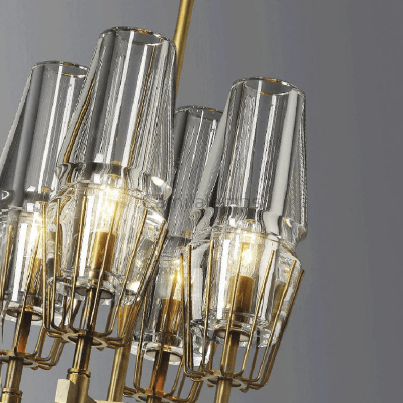 Howar Modern Glass Linear/ Round Chandelier For Dining Room - Camilalamps - CA - 0088